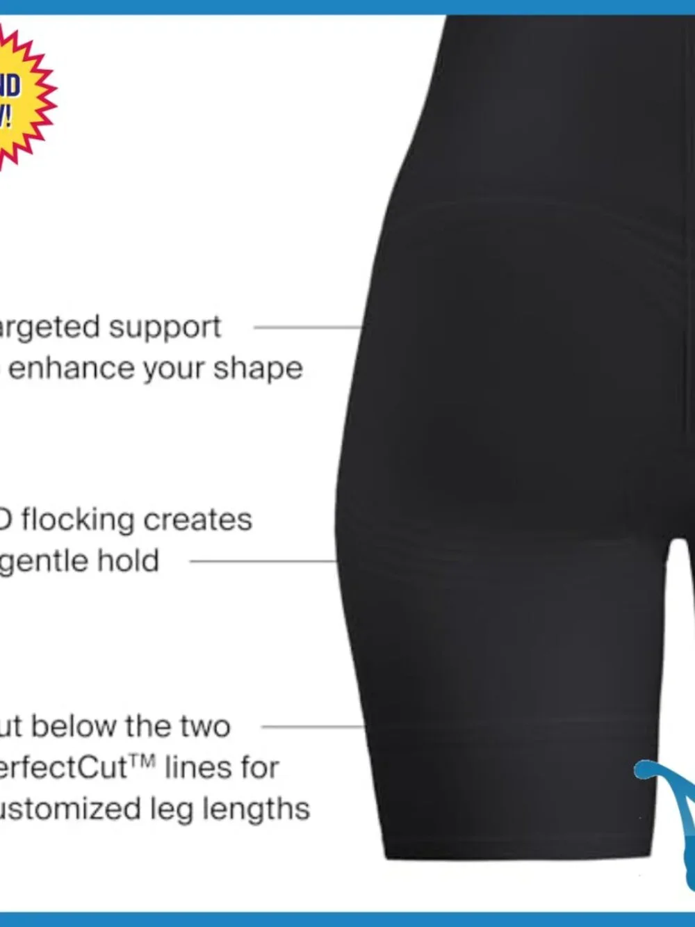 High Rise Leakproof Shapewear Shorts Large Moderate Flow Absorbs 4 Tampons